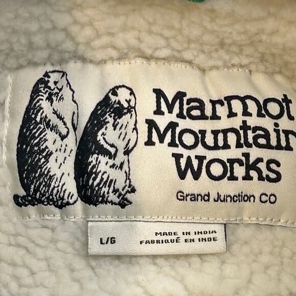 Marmot NWT men's Ridgefield green  plaid sherpa lined shirt jacket size L - Picture 6 of 13